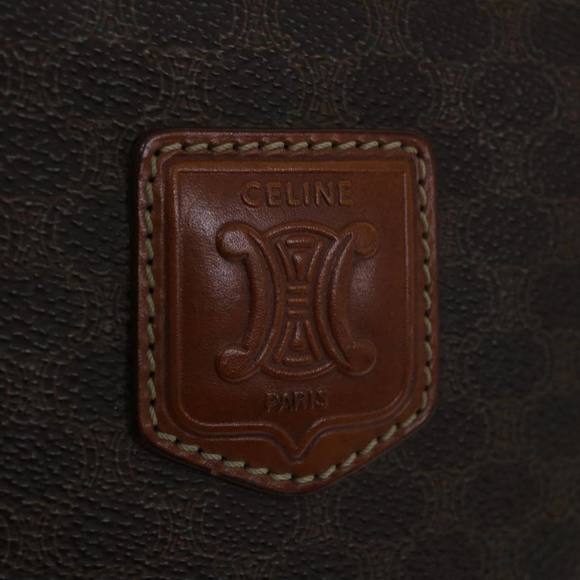 CELINE Macadam Canvas Hand Bag PVC 2way Brown Auth 66506 - Picture 14 of 16